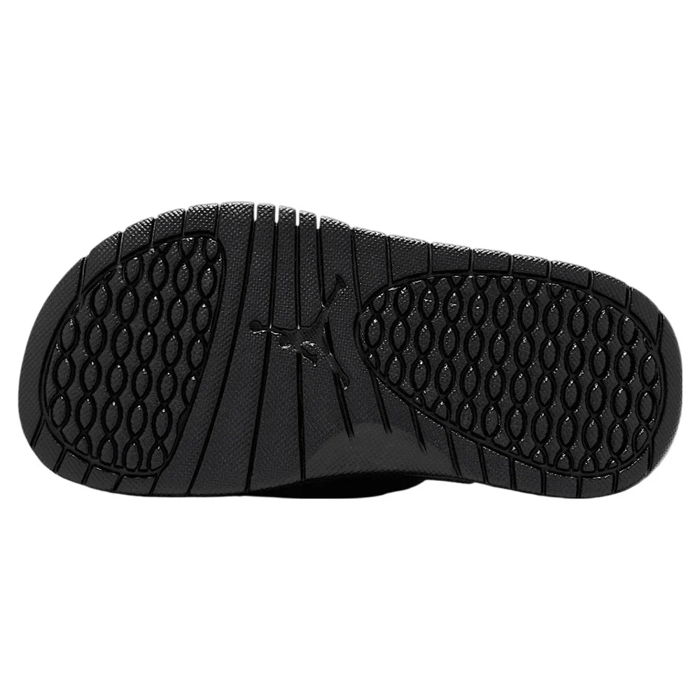 Air Jordan Hydro V Retro Black Fire Red Silver 555511-061 Size 5Y Youth Slides